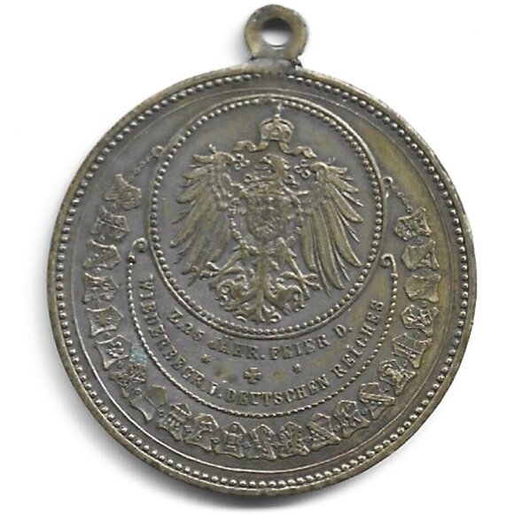 1870/71 - 1895/96 Germany Commemorative Kaisers Medal (b857-23) - Picture 2 of 2